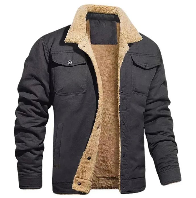Men's Sherpa Lined Winter Jacket - VibreMode
