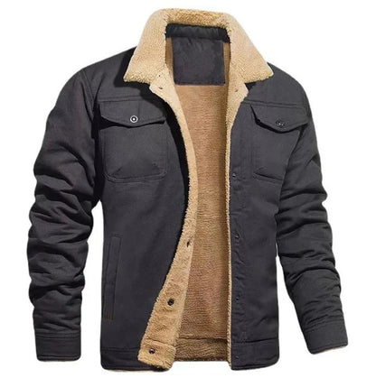Men's Sherpa Lined Winter Jacket - VibreMode