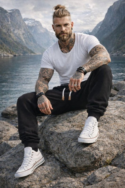 Men's Slim Fit Jogger Pants Tapered Cuff