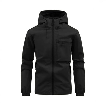 Men's Zip-Up Jacket Detachable Hood