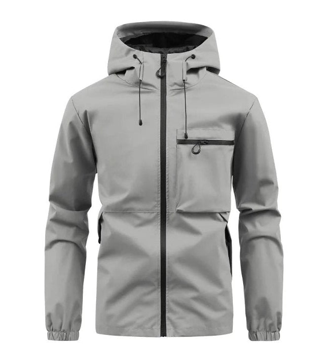 Men's Zip-Up Jacket Detachable Hood