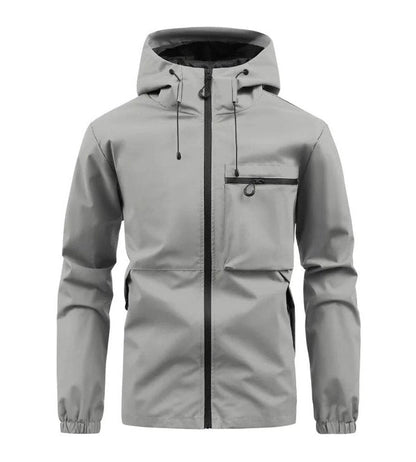 Men's Zip-Up Jacket Detachable Hood