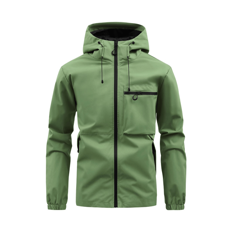 Men's Zip-Up Jacket Detachable Hood