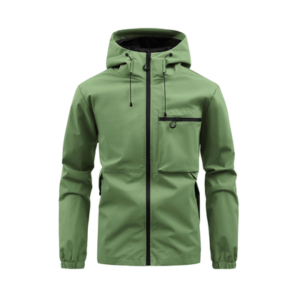Men's Zip-Up Jacket Detachable Hood