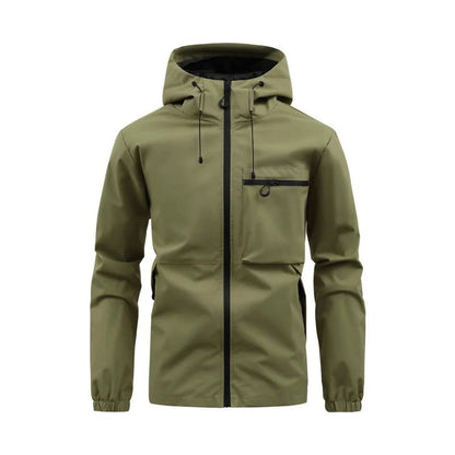 Men's Zip-Up Jacket Detachable Hood