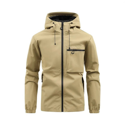 Men's Zip-Up Jacket Detachable Hood