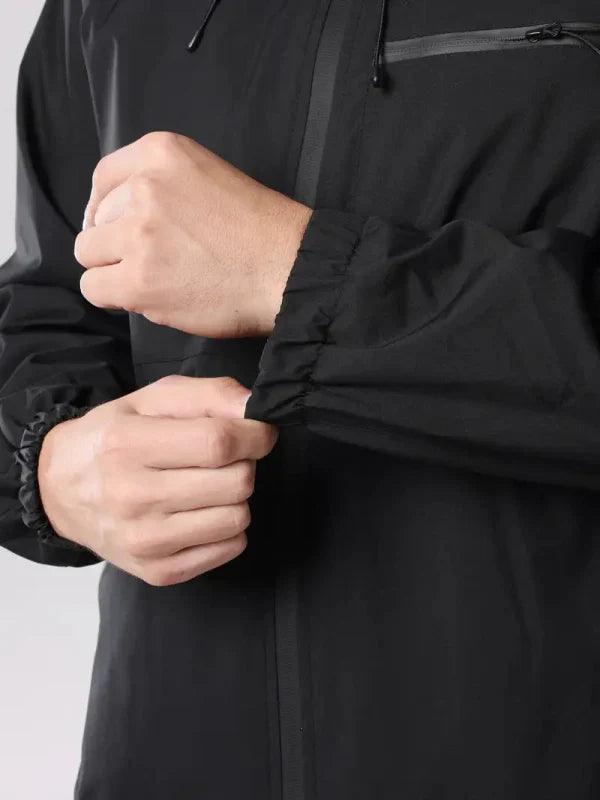 Men's Zip-Up Jacket Detachable Hood