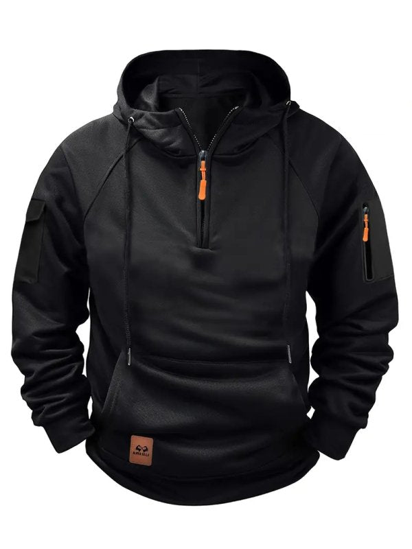 Men's Half-Zip Hoodie With Pocket