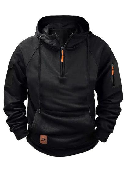 Men's Half-Zip Hoodie With Pocket