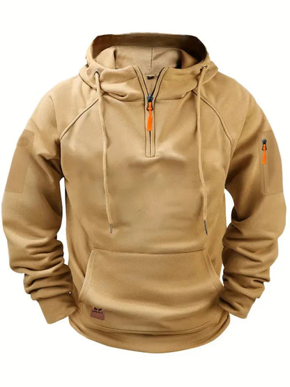Men's Half-Zip Hoodie With Pocket