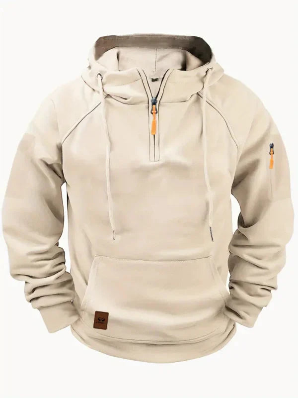 Men's Half-Zip Hoodie With Pocket
