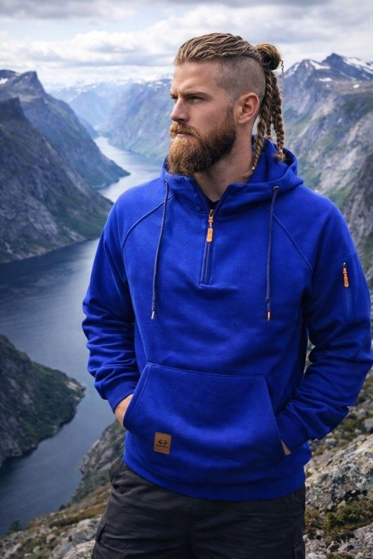 Men's Half-Zip Hoodie With Pocket