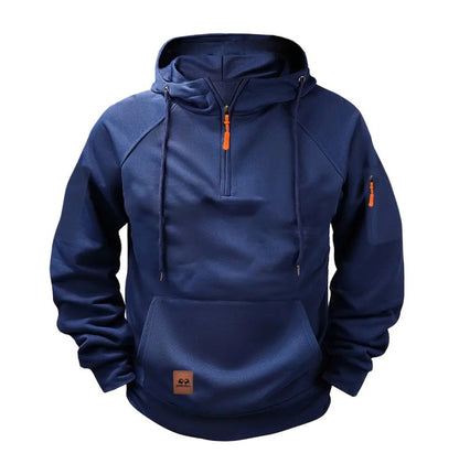 Men's Half-Zip Hoodie With Pocket