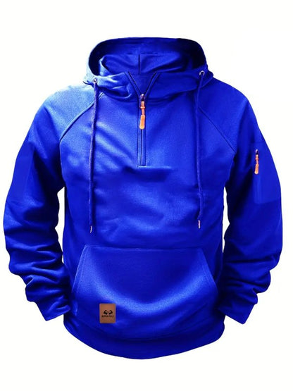 Men's Half-Zip Hoodie With Pocket