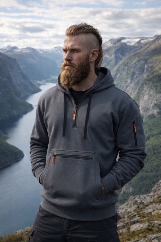 Men's Half Zip Pullover Hoodie