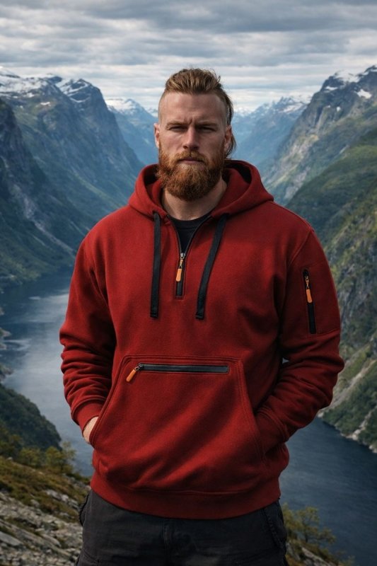 Men's Half Zip Pullover Hoodie