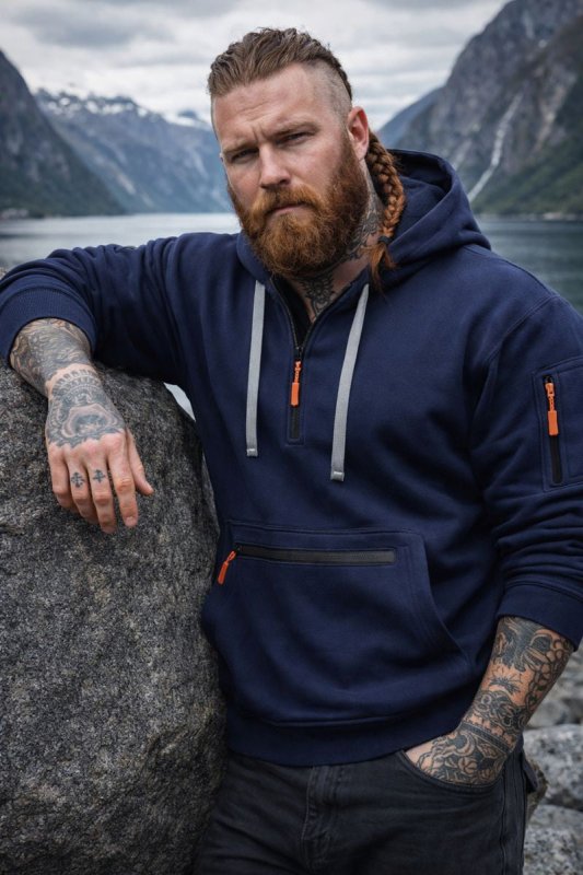 Men's Half Zip Pullover Hoodie