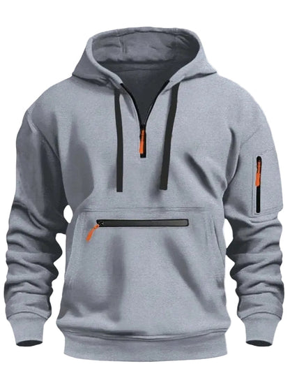 Men's Half Zip Pullover Hoodie