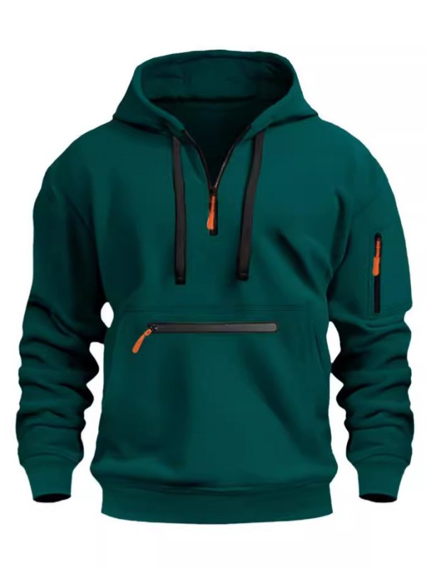 Men's Half Zip Pullover Hoodie