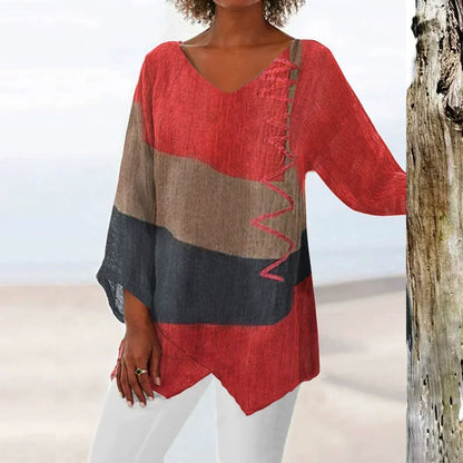 Women's V-Neck Blouse Block Pattern - VibreMode