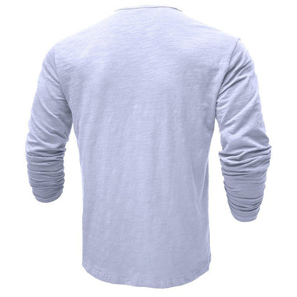 Classic Men's Crew Neck Long Sleeve Shirt