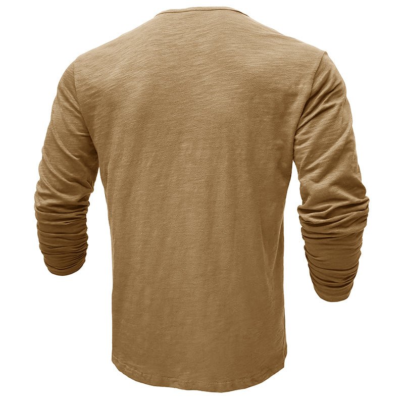Classic Men's Crew Neck Long Sleeve Shirt