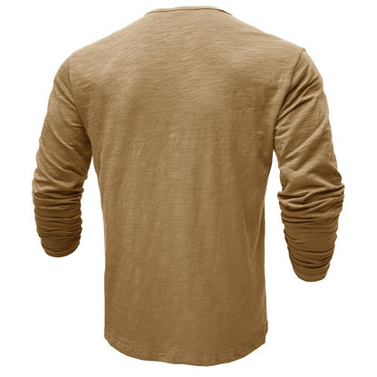 Classic Men's Crew Neck Long Sleeve Shirt