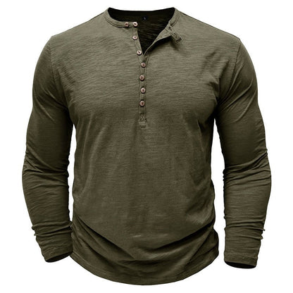 Classic Men's Crew Neck Long Sleeve Shirt