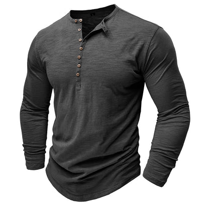Classic Men's Crew Neck Long Sleeve Shirt