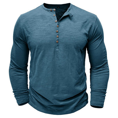 Classic Men's Crew Neck Long Sleeve Shirt