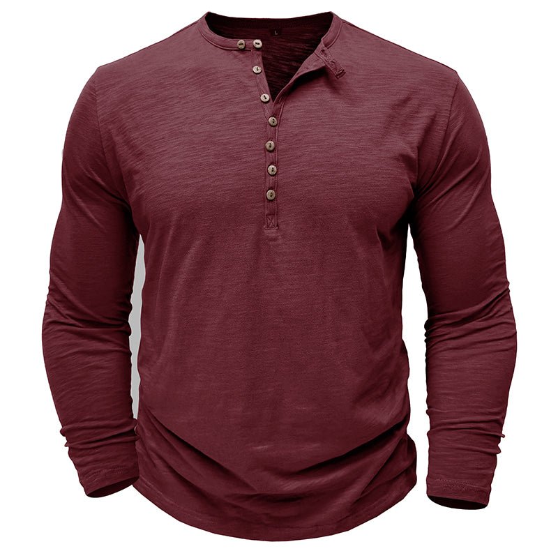 Classic Men's Crew Neck Long Sleeve Shirt