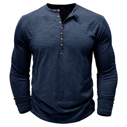 Classic Men's Crew Neck Long Sleeve Shirt