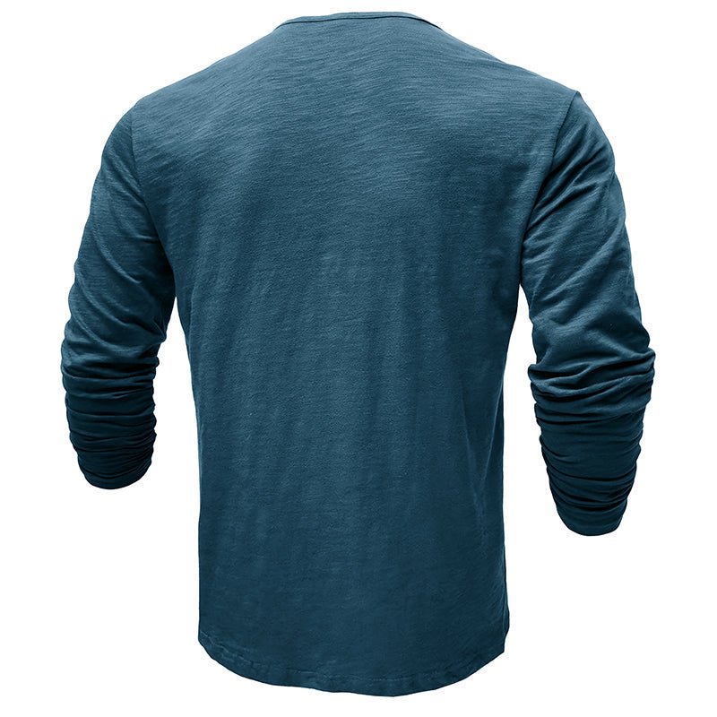 Classic Men's Crew Neck Long Sleeve Shirt