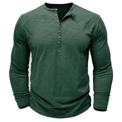Classic Men's Crew Neck Long Sleeve Shirt