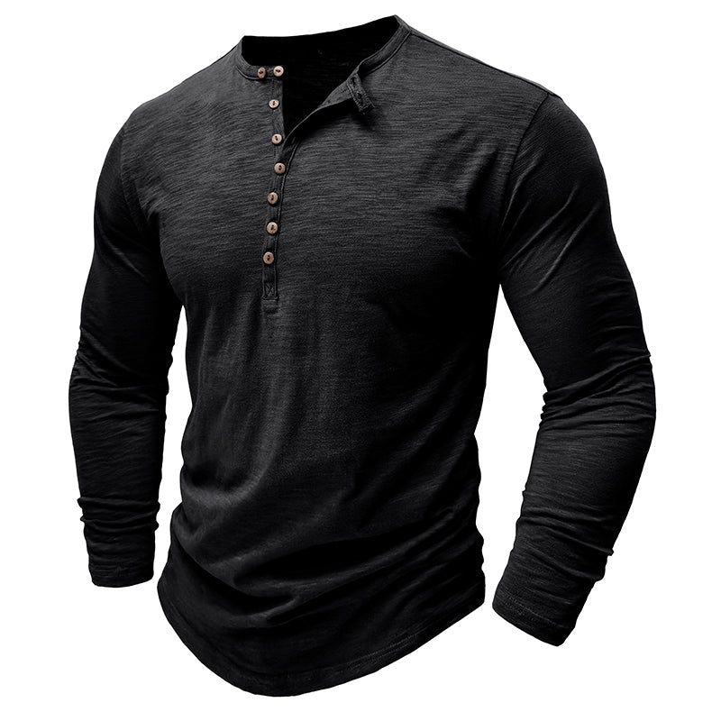 Classic Men's Crew Neck Long Sleeve Shirt