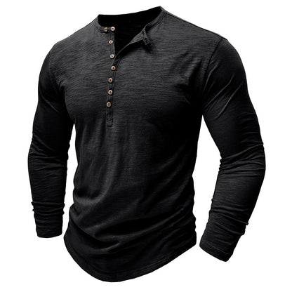 Classic Men's Crew Neck Long Sleeve Shirt