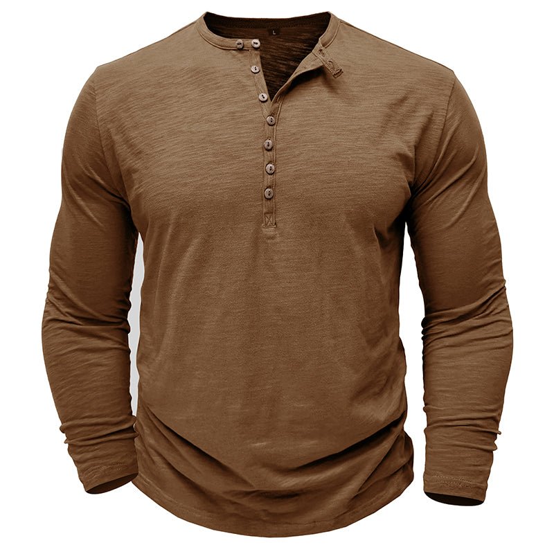 Classic Men's Crew Neck Long Sleeve Shirt