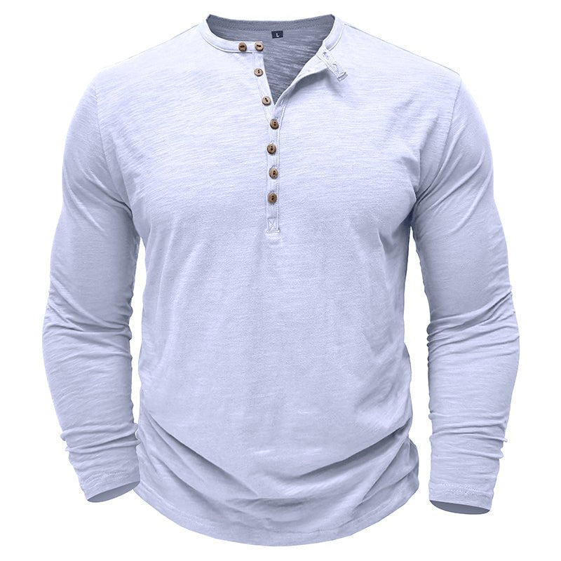 Classic Men's Crew Neck Long Sleeve Shirt