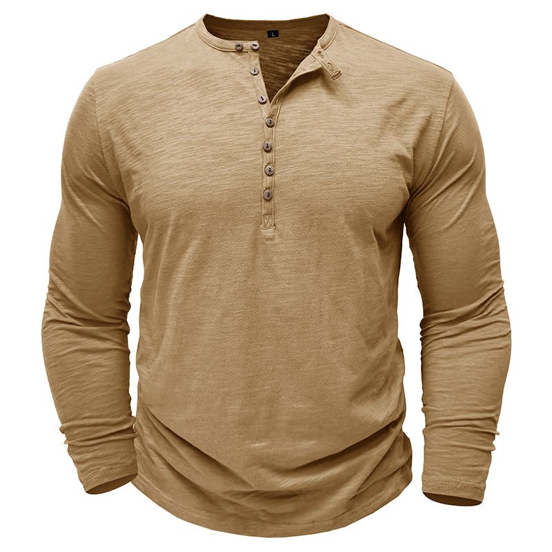 Classic Men's Crew Neck Long Sleeve Shirt