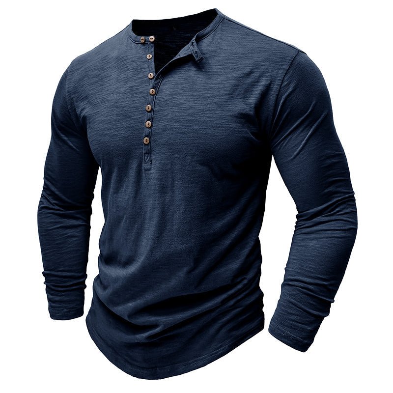 Classic Men's Crew Neck Long Sleeve Shirt
