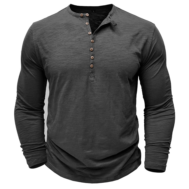 Classic Men's Crew Neck Long Sleeve Shirt - VibreMode