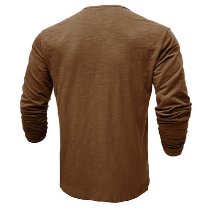 Classic Men's Crew Neck Long Sleeve Shirt