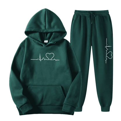 Cozy Ladies Snowflake Hoodie Sweat Suit