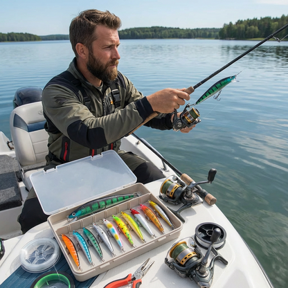 Minnow Fishing Lure Kit 10 Colors