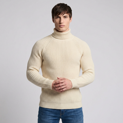 Men's Knit Turtleneck Winter Sweater - VibreMode