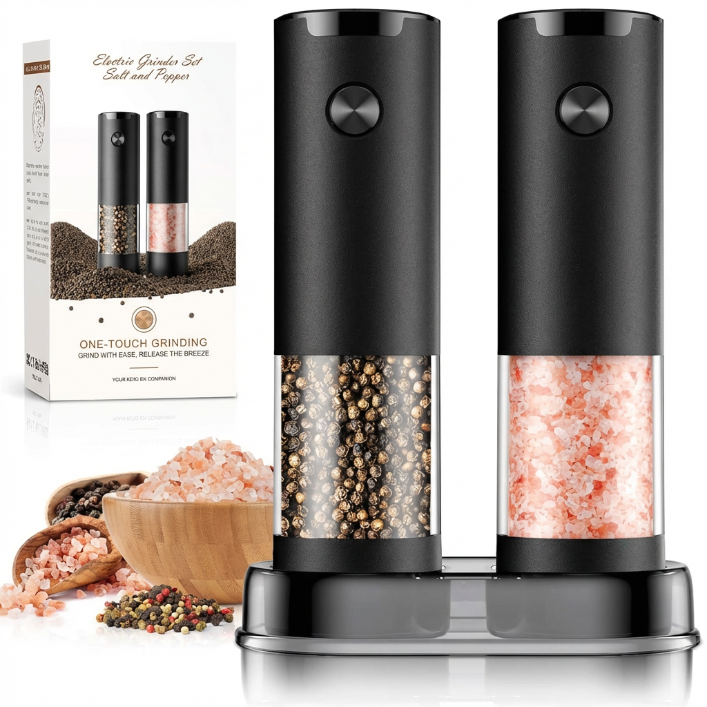 Electric Salt Pepper Grinder Set - VibreMode