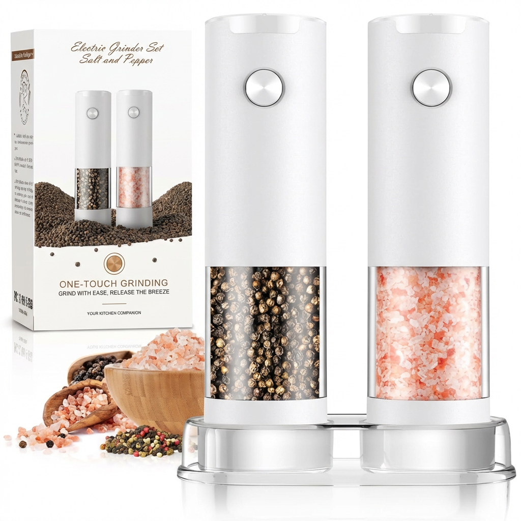Electric Salt Pepper Grinder Set