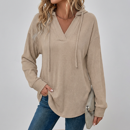 Women's V-Neck Oversized Hoodie