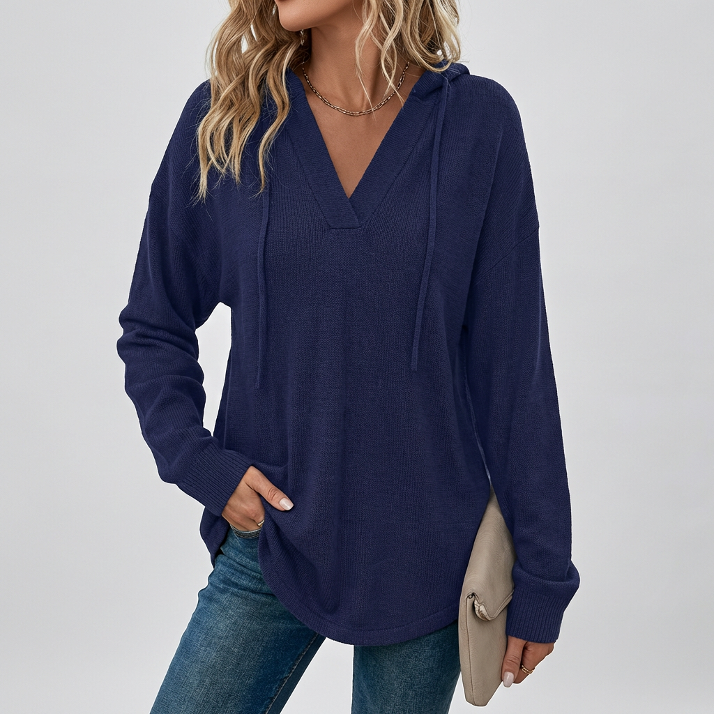 Women's V-Neck Oversized Hoodie