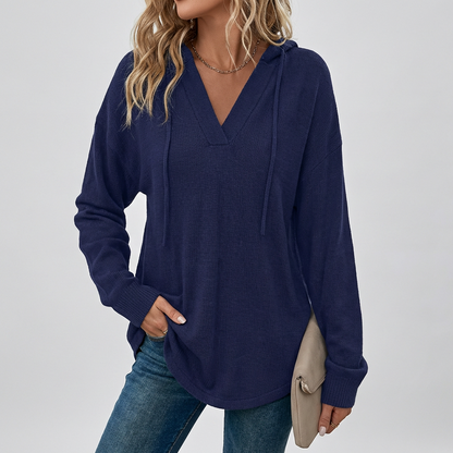 Women's V-Neck Oversized Hoodie